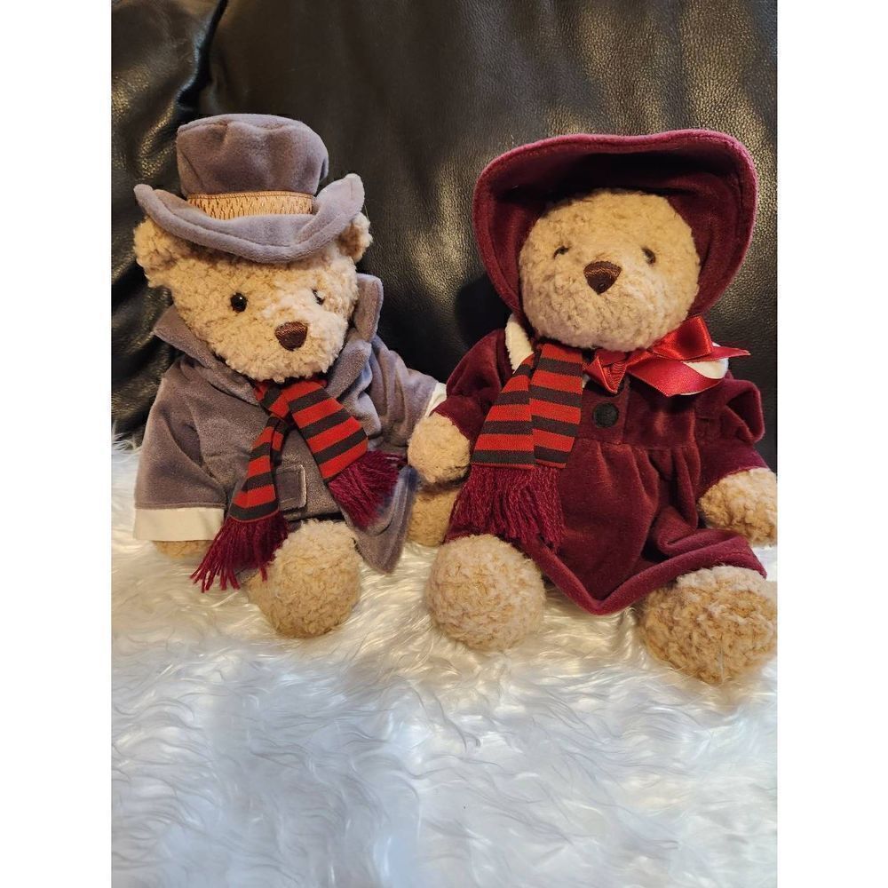 GUND Vintage SET OF 2- 12"  Holiday Bear, Teddy Bears #8831 Christmas Boy with g